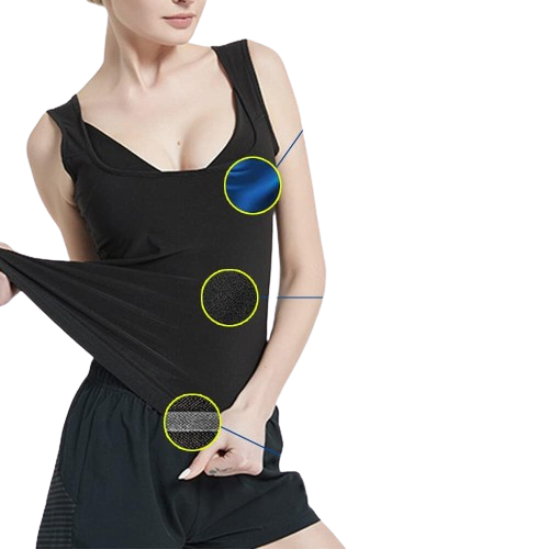 CHALECO DEPORTIVO TERMICO REDUCTOR DE ABDOMEN PARA MUJER